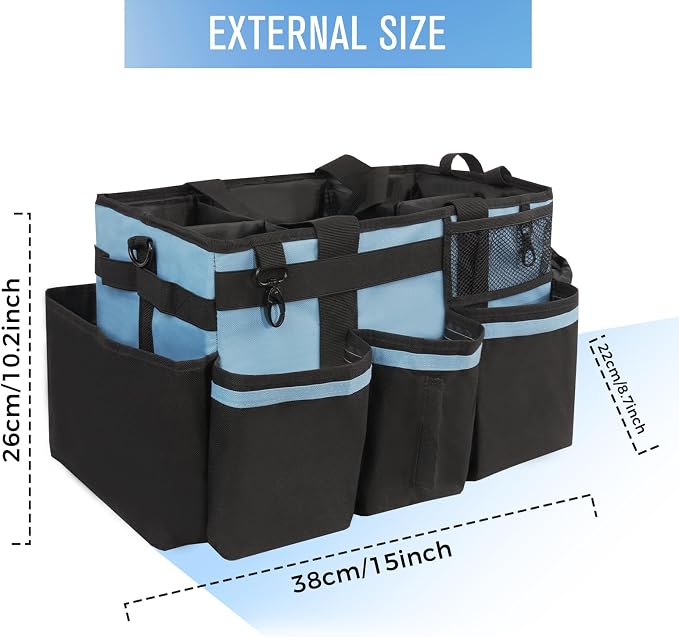 2 Pack Cleaning Caddy Bag (Blue & Grey)