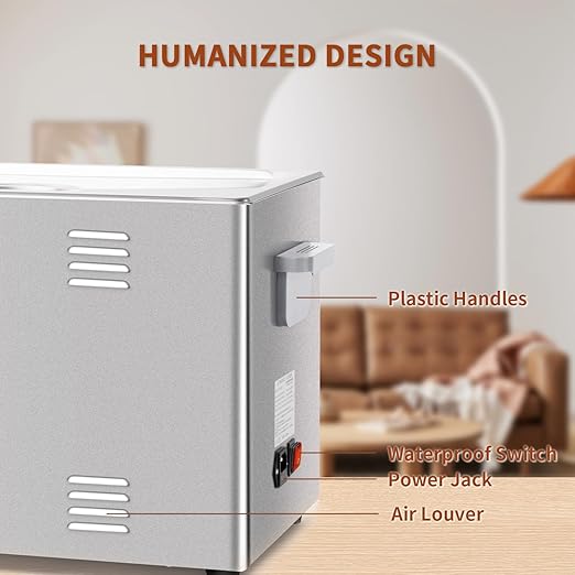SOUTH BASE Ultrasonic Cleaner,37L 720W Stainless Steel Sonic Cleaner with Cleaning Basket,Timer&Heater,Encoded Ultrasonic Cleaning Machine for Gun,Motorcycle Engine,Carburetor Parts,Chain