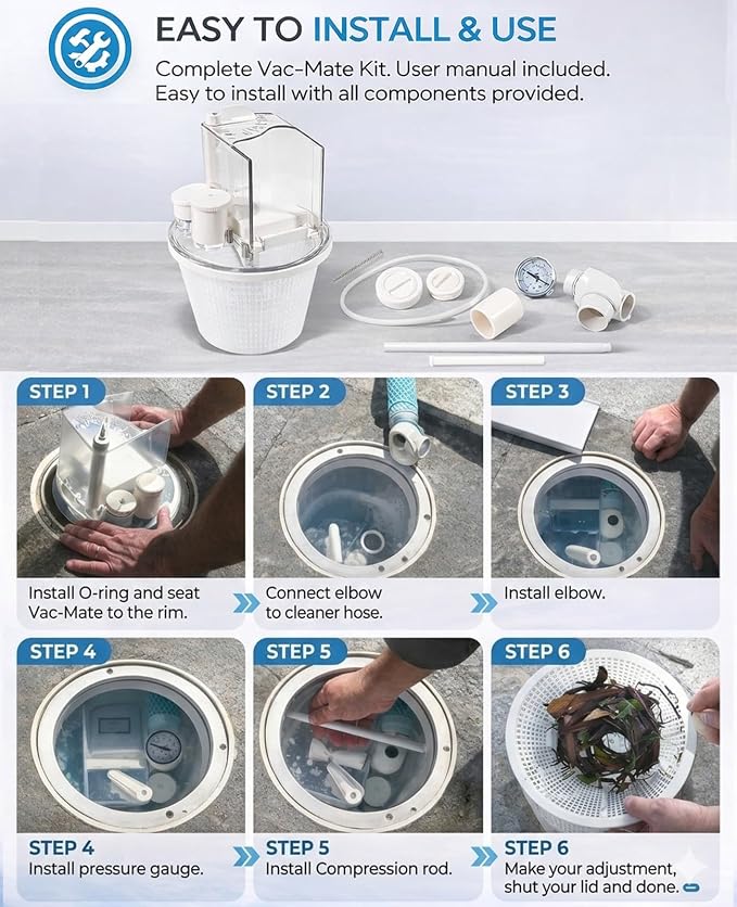 R211100 Vac-Mate Pool Cleaner Dispenser Box, Fit for Pentair Multi-Function Vacuum Skimmer Attachment,
