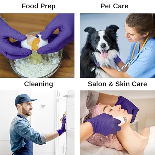 HCS Bulk Nitrile Gloves - (2500/Case) Chemo Protection, Medical Gloves Disposable - Latex-Free Rubber Glove - 4 Mil Nitrile Exam Disposable Glove - Dark Purple, XL