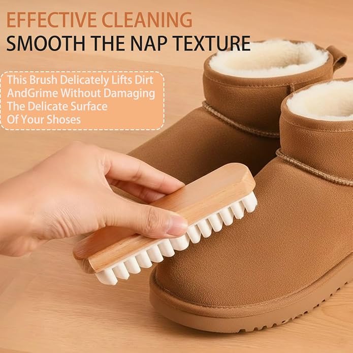 Suede Shoe Cleaner Kit with Waterproof Protector Spray, Premium Suede Brush and Eraser