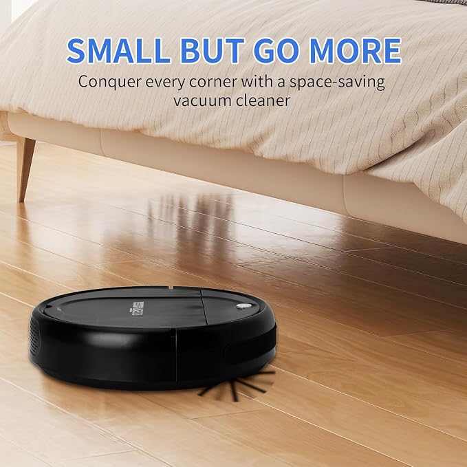 Robot Vacuum and Mop Combo for Pet Hair, 4500Pa Strong Suction, Tangle-Free Brush, 120-Min Runtime, Ultra-Thin 2.8” for Under Furniture, Quiet, Smart Mapping – Ideal for Hard Floors & Large Homes