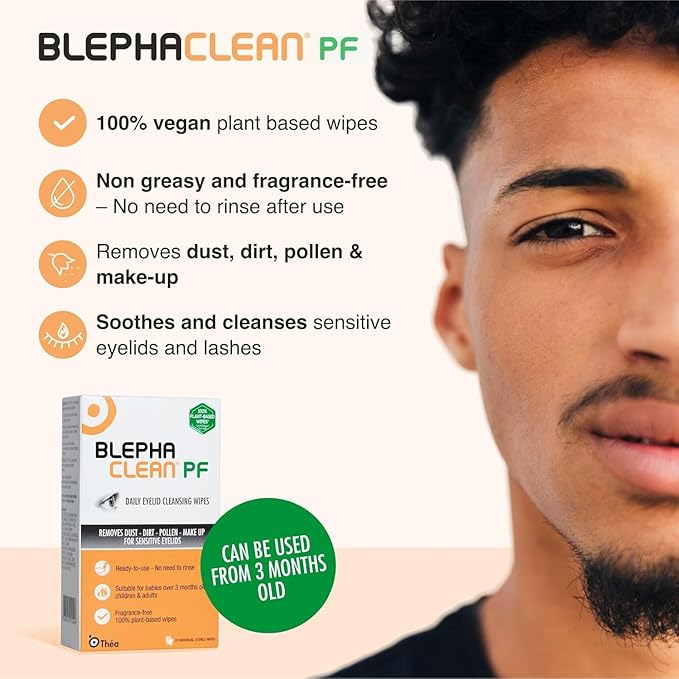 Blephaclean 60 Sterile Eyelid Wipes For Blepharitis Freepost