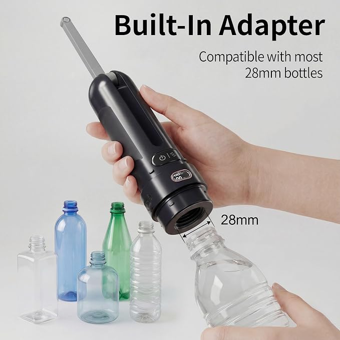 Portable Bidet for Travel, Personal Hygiene Sprayer Bottle for Women Men, Mobile Bidet Portable for Toilet,Electric Handheld High-Pressure Foldable USB-C Battery-Powered (Black)