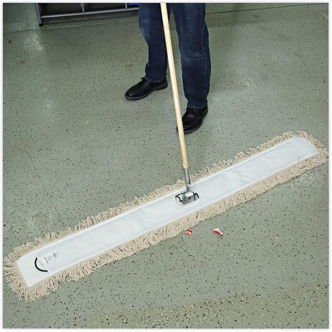 Boardwalk BWK1360 Industrial Dust Mop Head, Hygrade Cotton, 60w x 5d, White