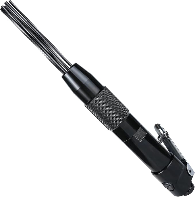 Compact air needle scaler air-powered pneumatic rust paint weld removal tool, pneumatic needle scaler