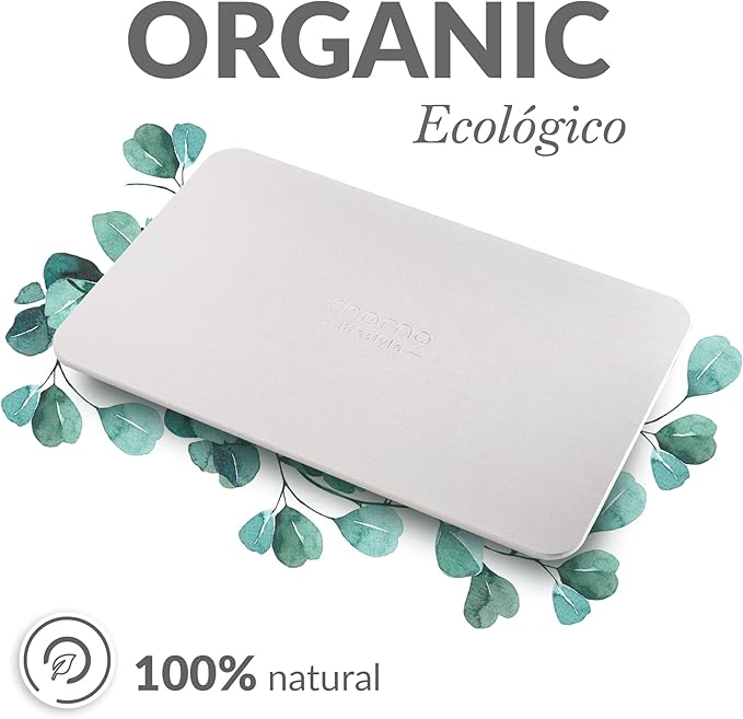 Momo Lifestyle Large Stone Bath Mat Drytomita – Quick Drying Diatomaceous Earth, Ultra Absorbent (Linen Grey, Grande 32" X 20")