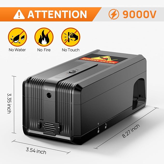Electric Rat Mini Trap,Mouse Trap Indoor,Powerful Voltage Instantly Kills Rats and Mice,Upgraded Rodent Zapper for a Pest-Free Home (Electric Mini Rat Trap)