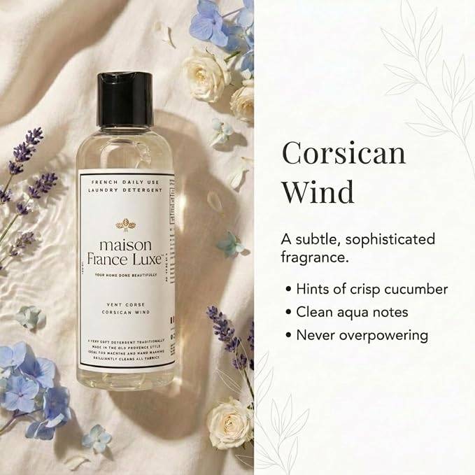 Laundry Detergent Sample, Plant based French Soap, 100ml, Corsican Wind Travel SIze