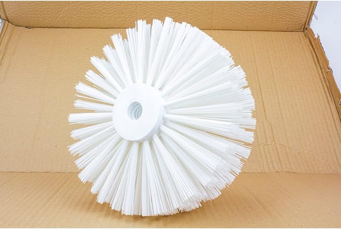 SPARTA Industrial Tank Brush Head Pipe Brush Head, Drain Brush with 3/4" Thread Hole (Handle Not Included) for Commercial Use, Plastic, 5.9 Inches, White