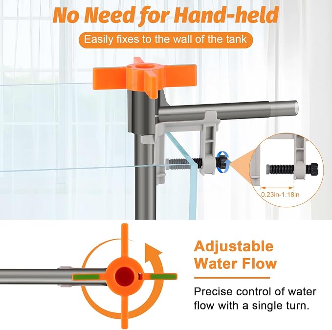 AQQA Aquarium Siphon Vacuum and Water Changer Kit, Extendable Length to 38.2'', Perfect for Simultaneous Water Changing and Cleaning in Small Fish Tanks, Gravel and Sand Cleaning (M)