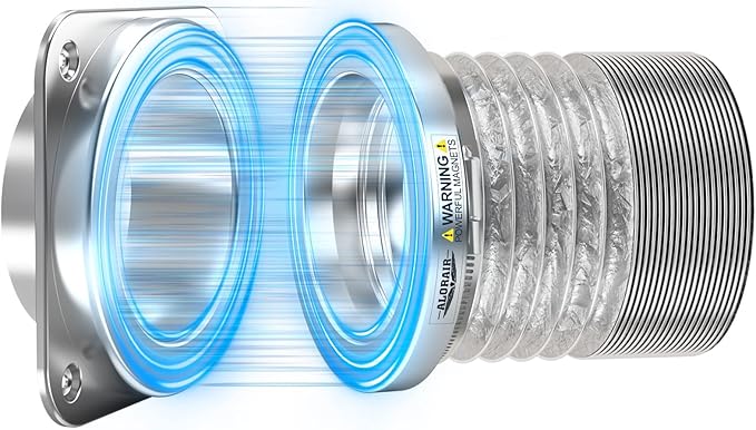 ALORAIR Magnetic Dryer Vent Connector Kit | DV180 Airtight Seal Dryer Vents Coupling | Easy to Clean Quick Connector Including 4 inch Duct Hose and 2 Clamps