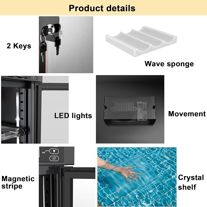 30L Dehumidifying Dry Cabinet Box, Digital Control Noiseless and Energy Saving, for DSLR SLR Camera Lens and Electronic Equipment Storage,Temperature Humidity LED Dual Screen