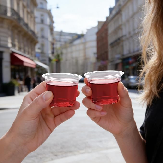 BYSNOW 1000Pack 1 oz Disposable Medicine Cups, 1 oz Clear Disposable Party Cups For Vodka, Whiskey, Tequila, Pudding, Party