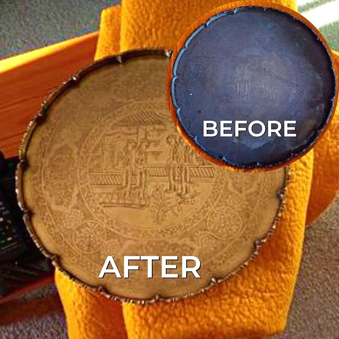 Magic All Metal Polish Removes Tarnish, Oxidation, Corrosion & Surface Rust, Leaving a Protective Coating, Ideal for Antiques, Jewelry and more 3 x 6.7floz
