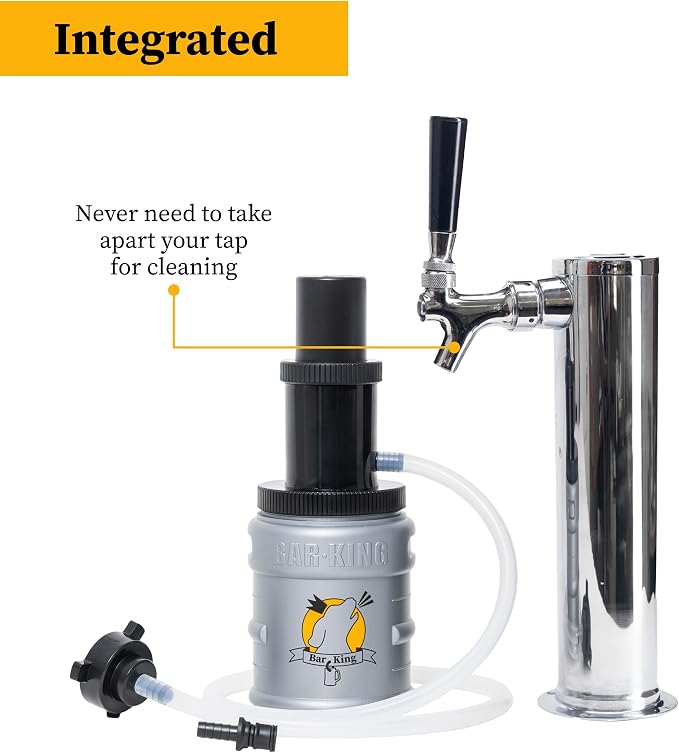 Bar-King Quick-Connect Kegerator Beer Line Cleaning kit. Now Clean Your Beer Lines as Easily as Changing a Keg. (Includes Cleaning Powder)