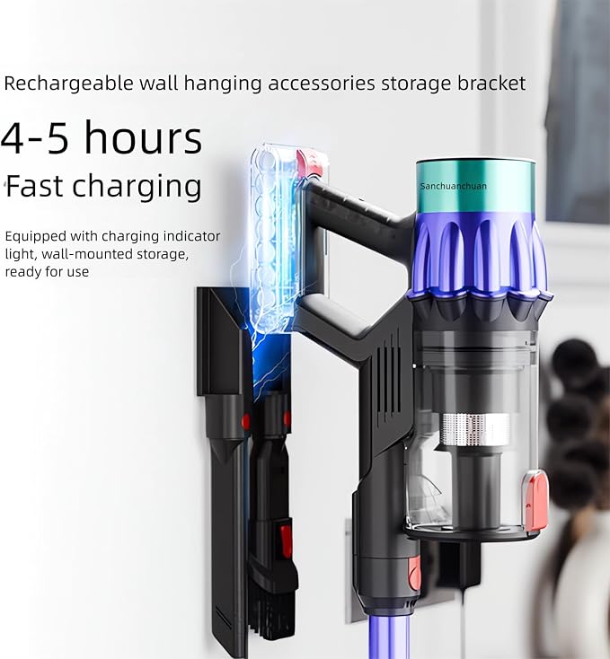 Cordless Stick Vacuum Cleaner, 40KPa Strong Suction, 650W Brushless Motor, Up to 50 Minutes Runtime, Self-Standing, Lightweight, HEPA Filter, Ideal for Pet Hair, Hard Floors and Carpets