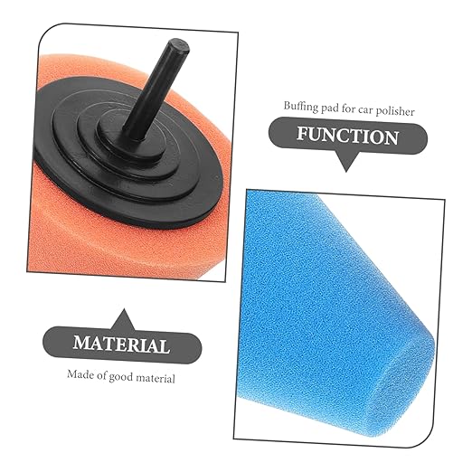 2pcs Car Wheel Polishing Sponge Discs Drill Buffer Attachment Waxing Sponge Discs for Car Polisher