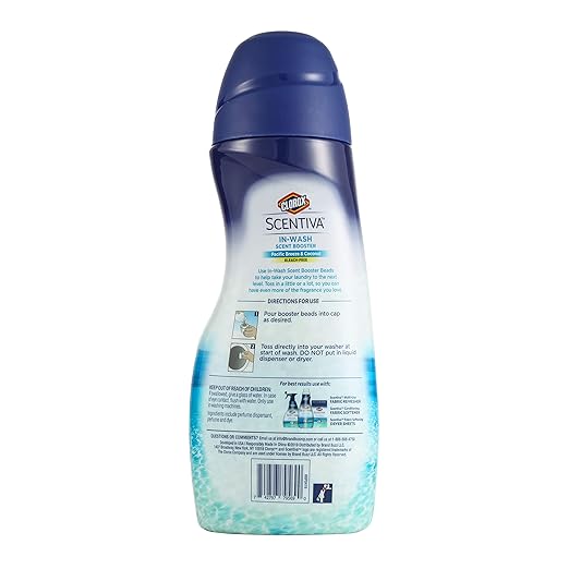 Clorox Scentiva Scent Booster Beads Laundry Freshener | Beautiful and Fresh Pacific Breeze & Coconut Scent | Easy to Use Laundry Beads Scent Booster | 9.7 Ounces (6 Pack)