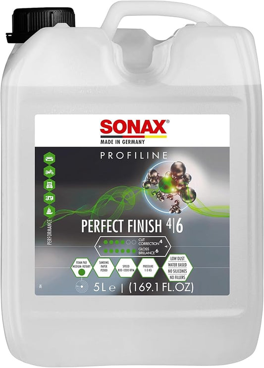SONAX Perfect Finish 5L | Scratch and Swirl Remover Polish | Machine Compound | Paint Correction Polish | High Gloss | Black Paint Polish | No Fillers Paint Correction | 224500