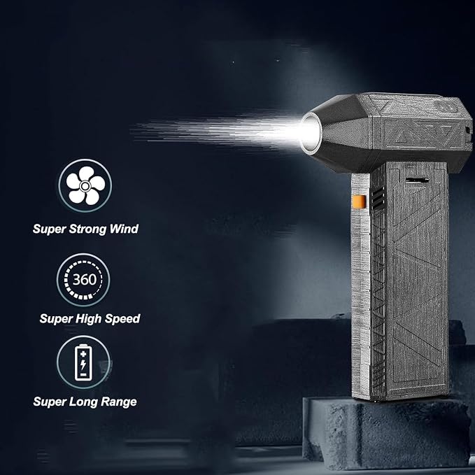 LICAEVEY Electric, 180000RPM Motor, 52m / S Wind Speed, Cordless Mini Blower, 3 Speeds, for Computer Keyboard Home Office Car