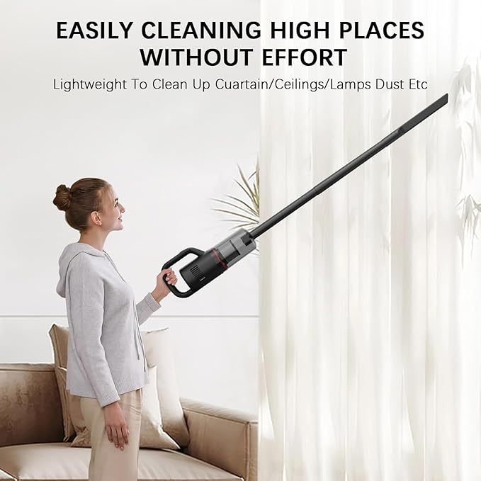 KEROMEE Cordless Vacuum Cleaner Lightweight Hand-held Stick Vacuum Small Vacuum for Hard Floor Car Pet Hair BW118