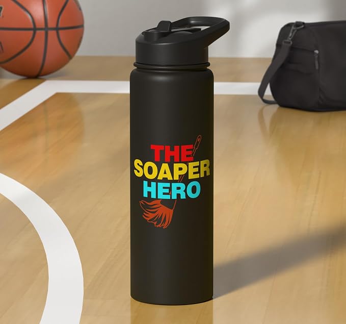 The Soaper Hero Cleaning Stainless Steel Insulated Water Bottle