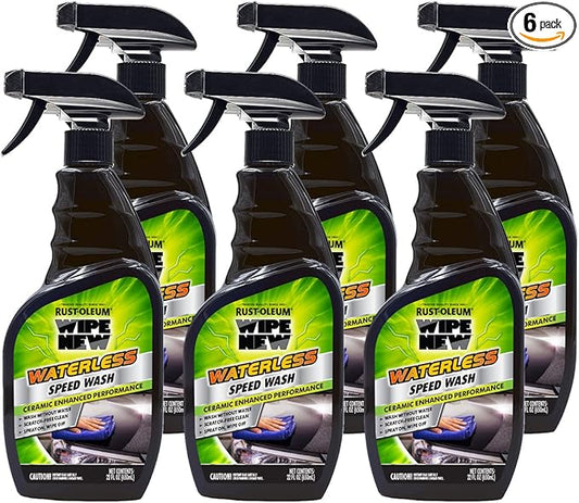Wipe New Rust-Oleum 381402-6PK Waterless Speed Wash, 22 oz, (Pack of 6)