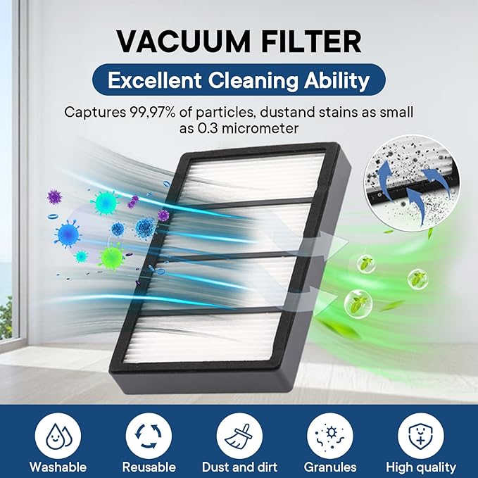 Replacement Parts Kit Compatible with iRobot Roomba s9 (9150) s9+ s9 Plus (9550) s Series Vacuum Cleaner,2 Set of Multi-Surface Rubber Brushes,8 Side Brushes,8 Filters,8 Dust Bags