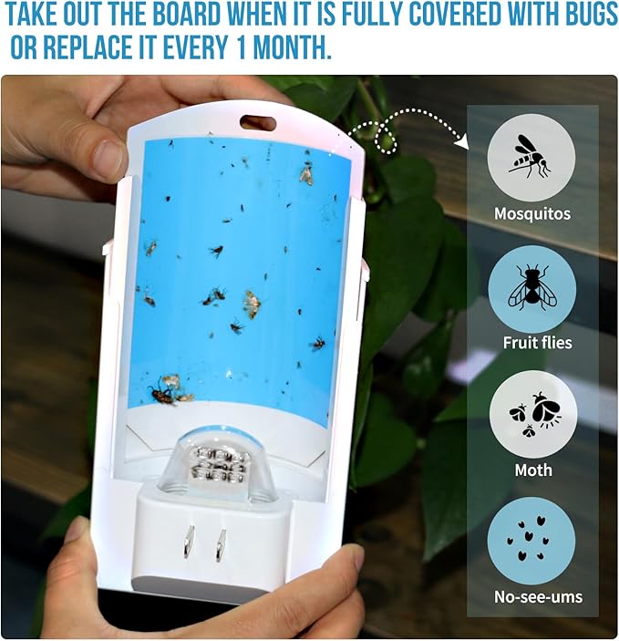 OSVDO Trap Refills, Flying Insect Trap Refill Kit NO Device - 4 Pcs Glue Cards, Each Glue Card Lasts up to 65-Day or Until Full Flying Insect Trap (4 x Refills)