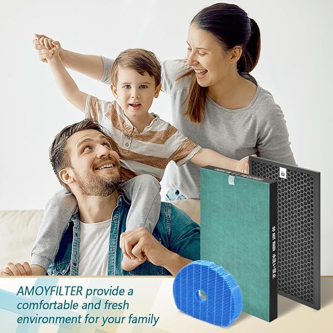 1 Set KC860U Filter Compatible with Sharp KC860U Filter Replacement Air Pur-ifier Model KC-860U, H13 Ture HEPA for Home Clean, Acti-vated Car-bon for Smoke, Odors