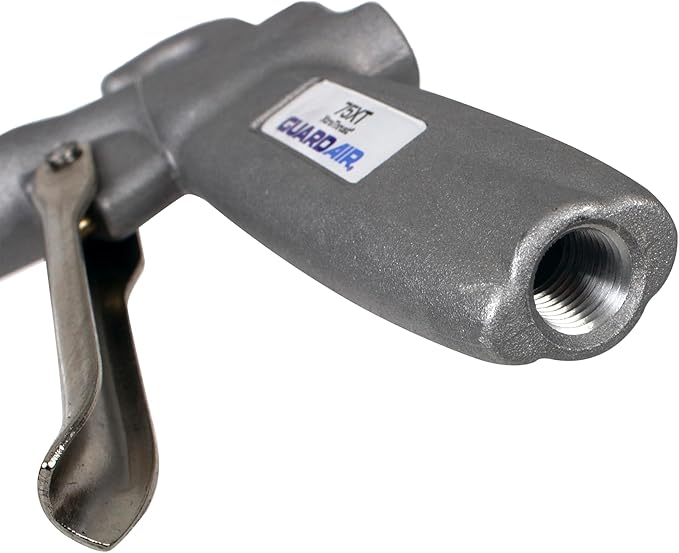 Guardair XtraThrust Safety Air Gun - 18 inch Aluminum Extension, Pistol Style Grip, OSHA Compliant Alloy Nozzle, 1/4 Inch FNPT Inlet (75XT018AA)