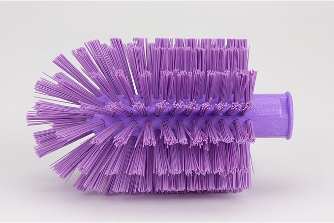 SPARTA Industrial Tank Brush Head Pipe Brush Head, Drain Brush with 3/4" Thread Hole (Handle Not Included) for Commercial Use, Plastic, 4 x 7.1 Inches, Purple - (Pack of 1)