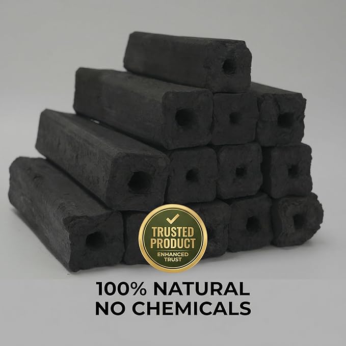10lb Natural Bamboo Charcoal – Premium BBQ Fuel for Grilling, Smoker & Outdoor Cooking, Long Burn, Low Ash