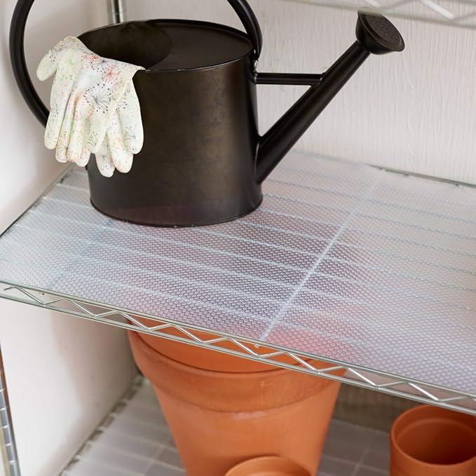 EasyLiner Clear Classic Shelf Liner - Durable Non-Adhesive Fridge Liner - Easy-to-Install and Easy-to-Clean - Kitchen Liner Mat for Fridge Shelves - Food Safe - Removable - 12 in x 20 ft - Clear