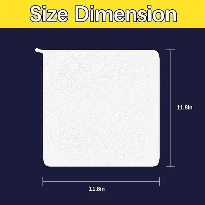 LIZOIDZSM 25 Pcs Sublimation Towels Blank,12 x 12 Inch Sublimation Hand Towels,DIY Microfiber Sublimation Kitchen Towel Dish Towels,Sublimation Tea Towel Blanks