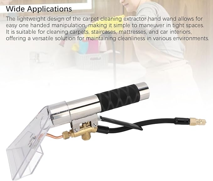 Car Carpet Extractor,Extractor Hand Tool with Viewing Window,Extractors Upholstery and Auto Detailing Hand Wand,Most Portable Carpet Attachment