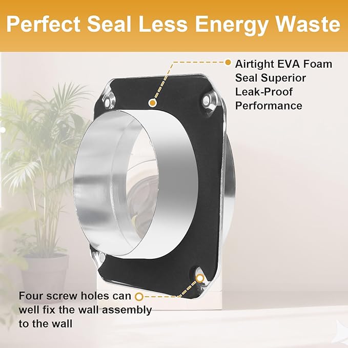 Magnetic Dryer Vent Coupling Connector Kit DV180 - Airtight Seal Quick Connect System with 4" Aluminum Duct Hose & Clamps for Easy Cleaning & Maintenance
