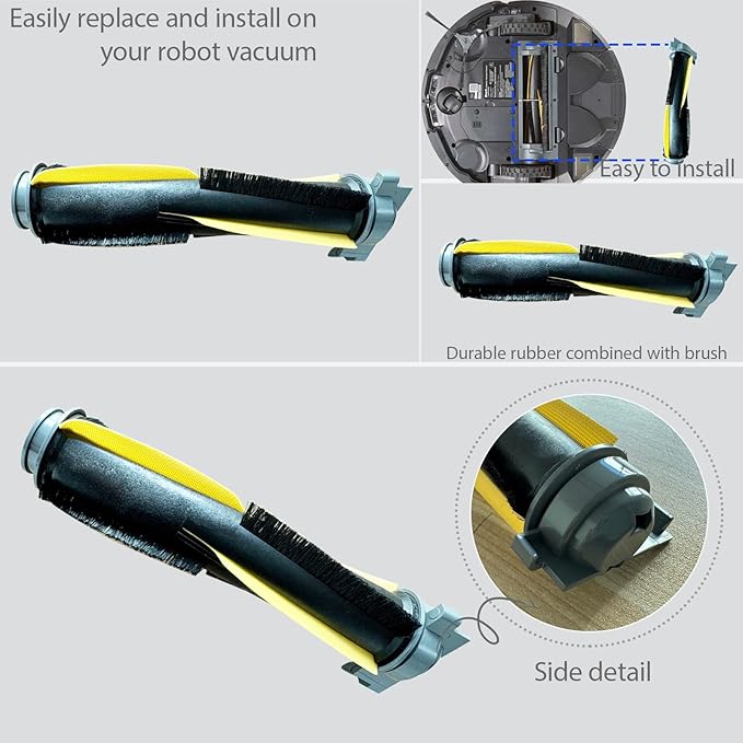 2PCS Main Brush Replacement Accessories for Shark Robot Vacuums — Compatible with AV2110S / AV2120 / RV2110 / RV2120AE