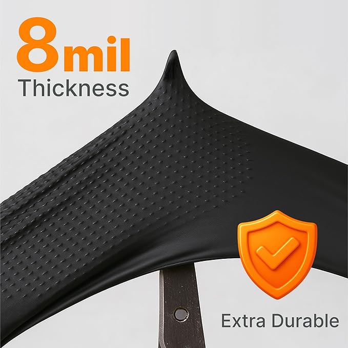 Disposable 5 & 8 Mil Black Nitrile Gloves S-XL – Heavy Duty Latex & Powder-Free – Textured, Chemical-Resistant