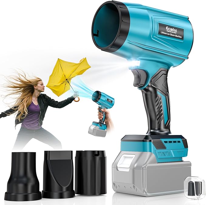 Leaf Blower Cordless Compatible with Makita 18V: 800000RPM Portable Dust Cleaner, Electric Handheld Turbo Jet Blower Lightweight with Brushless Motor for Patio Cleaning Garden Lawn Care (No Battery)