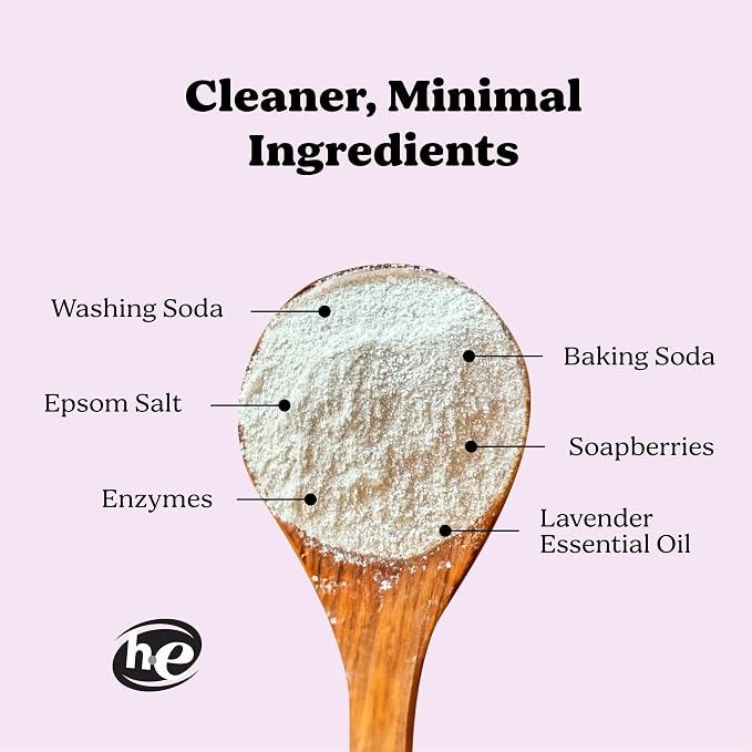 Pronounce Laundry Detergent Powder Alternative | Cleaner Ingredients. Safer for Sensitive Skin. Stain + Smell Fighting. With Essential Oils. HE Safe (Lavender, 120 Loads).