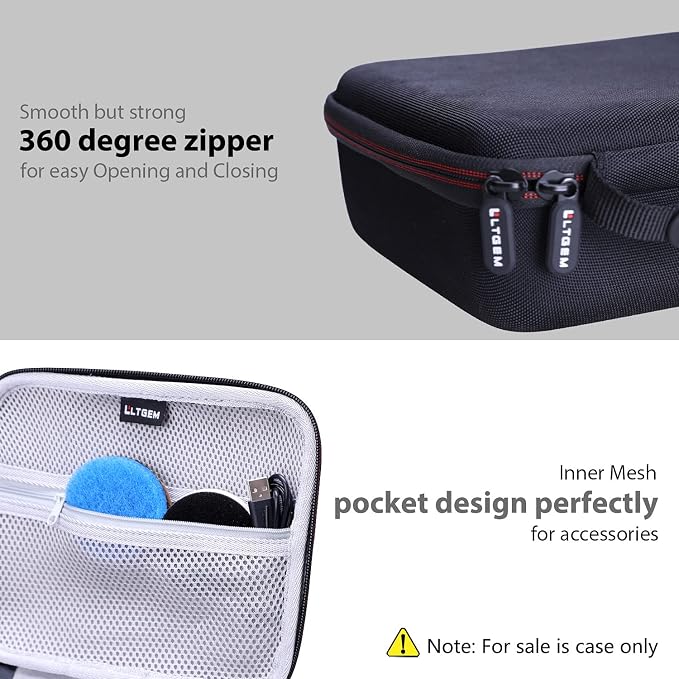 LTGEM EVA Hard Case Compatible with Dremel Versa Cleaning Tool- Grout Brush- Bathroom Shower Scrub- Kitchen & Bathtub Cleaner - Travel - Protective Carrying Storage Bag