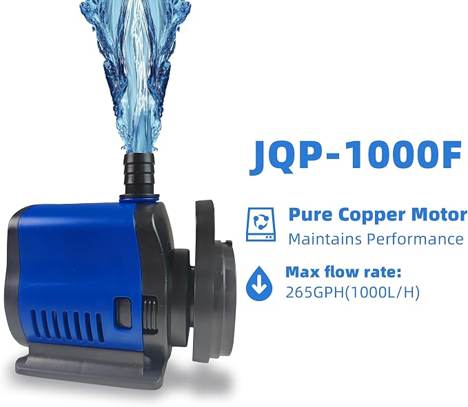 COOSPIDER Aquarium Filter 260GPH Fish Tank Filter for 30-75 Gallon Tank | 14W Powerful Internal Pond Pump, Submersible Turtle Tank Filter for Cold Plunge, Saltwater & Freshwater Tank, Oxygen Supply