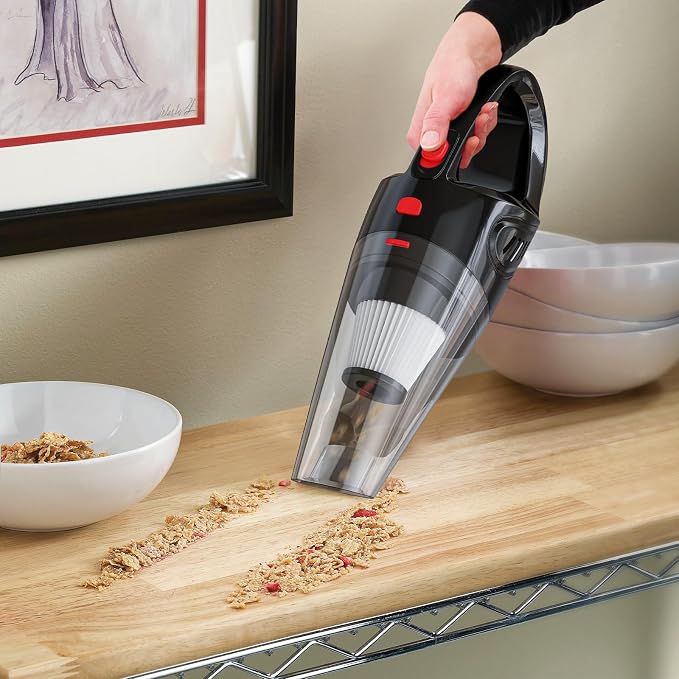 Portable Hand Held Vacuum Cordless - Mini Vacuum Cleaner with Brushless Motor, Clean Dust & Hair Quickly, Lightweight & Low-Noise for Office/Car/Home