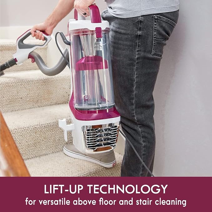 Kenmore DU5092 bagless Upright Vacuum Carpet Cleaner 2-Motor Power Suction with Hair Eliminator brushroll, pet Handi-Mate, 2L, Wine W/Lift-up Design | 2-Motor Power Suction, Hair Eliminator Brushroll, Pet Handi-Mate, 2L Capacity
