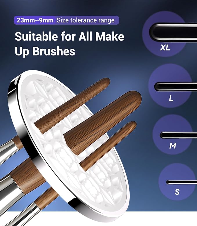 2026 Upgrade 3 IN 1 Electric Makeup Brush Cleaner【Industry NO.1-12x Cleaning Power】Makeup Brush Cleaner Machine【Perfect Design - Suitable for All Brush】 Dryer Cleaner for Makeup Brush Set