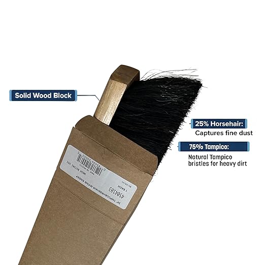 SPARTA Flo-Pac Horsehair-Blend Blend Sweep, Floor Sweep for Cleaning, 24 Inches, Black