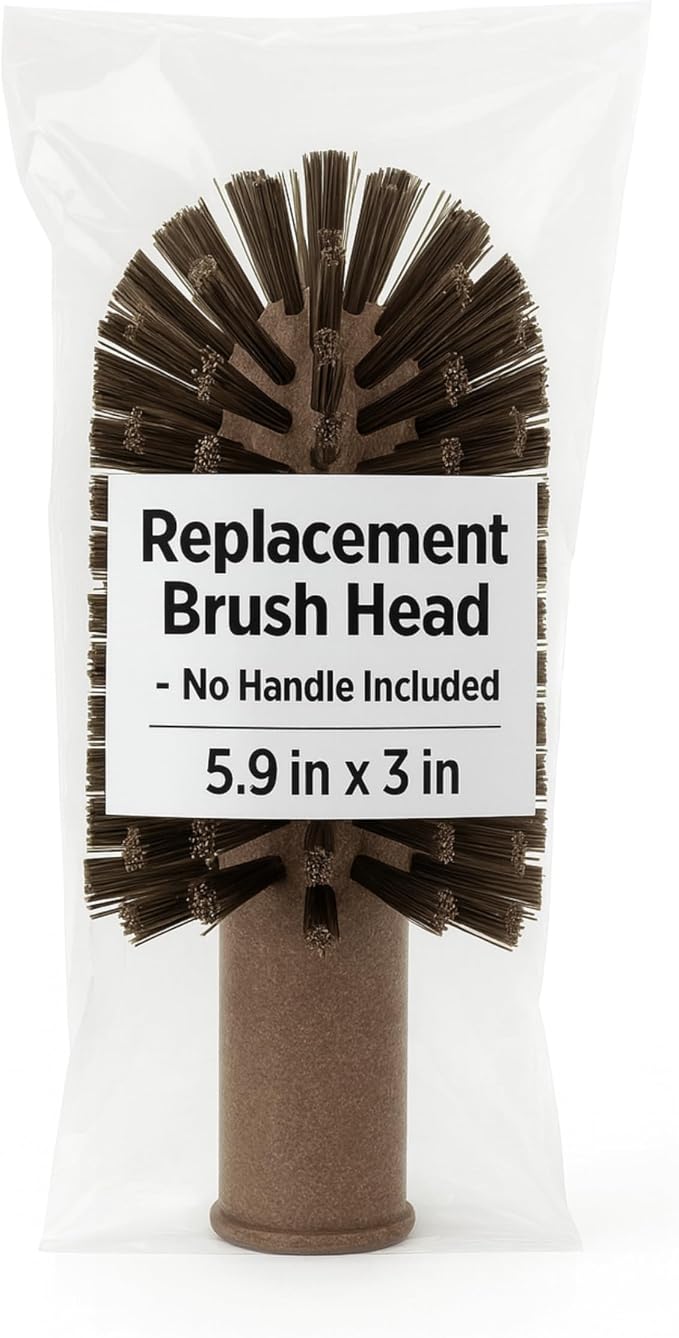 SPARTA Multi-Purpose Valve Brush Pipe Brush, Round Brush with Polyester Bristles, Color Coded for Commercial Cleaning, Kitchen, Restaurant, Bathroom, Plastic, 5.9 X 3 X 5.9 Inches, Brown, (Pack of 6)