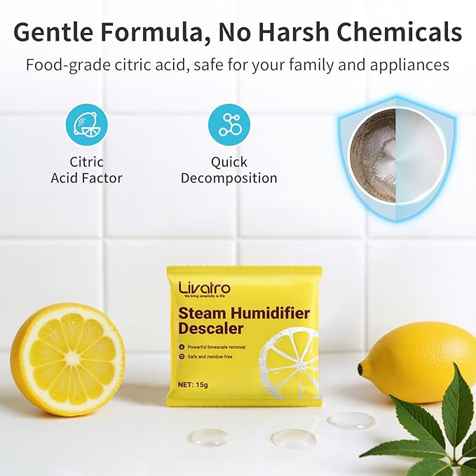 Citric Acid Cleaning – 8 Individually Wrapped Descalers for Humidifiers, Kettles & Distillers | Powerful Anti‑Limescale, Moisture‑Resistant & Eco‑Friendly